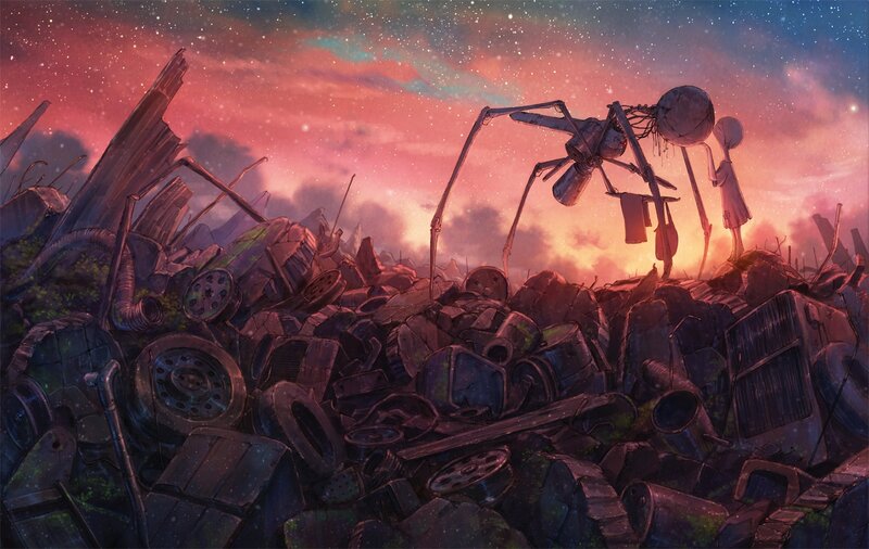 Child with Robot Spider