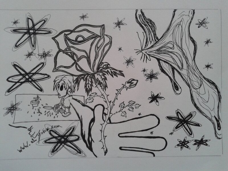Child with Rose Drawing
