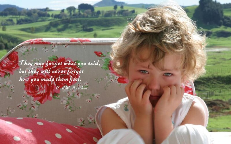 child with sad expression