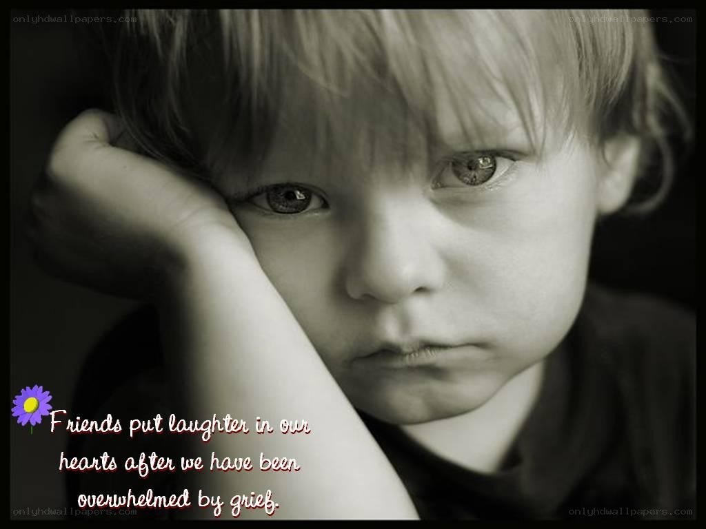child with sad expression