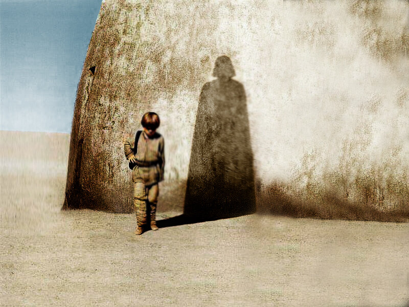 Child with shadow of a Sith