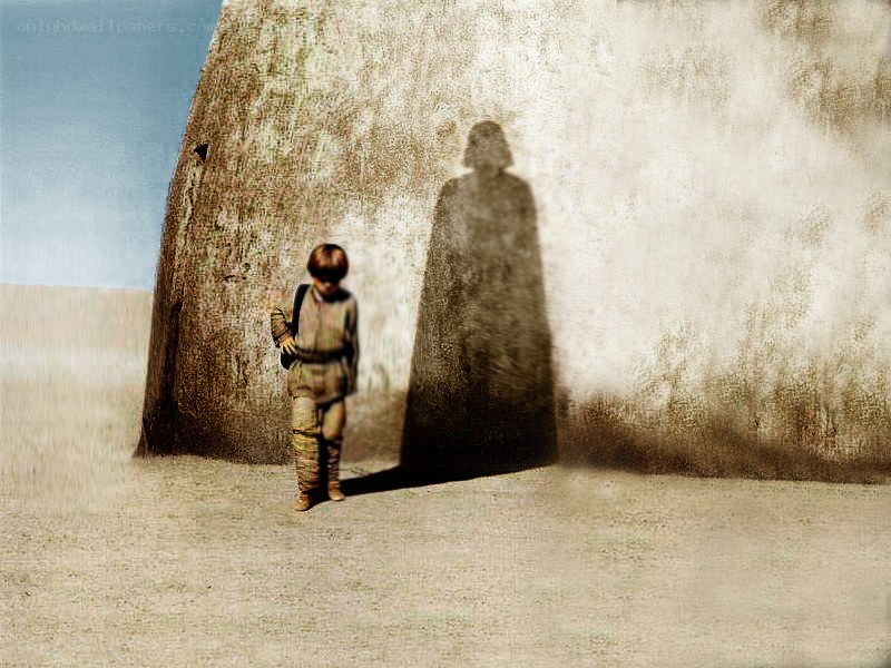 Child with shadow of a Sith