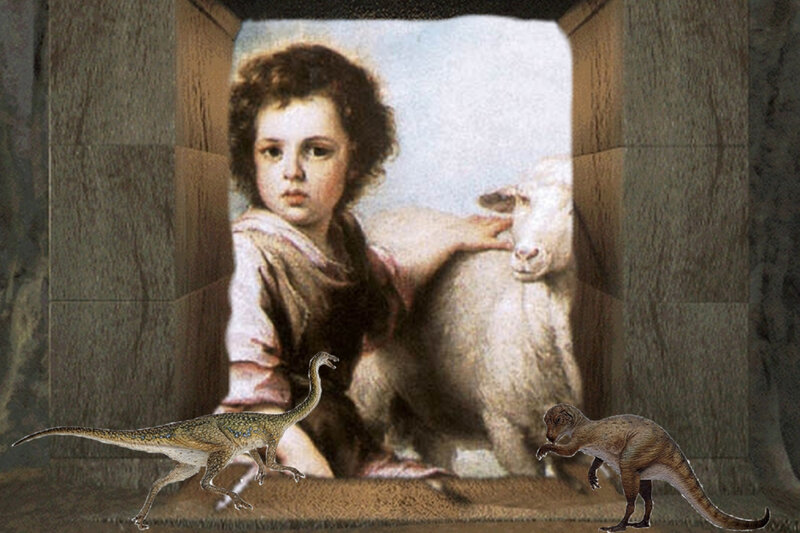 Child with Sheep Painting