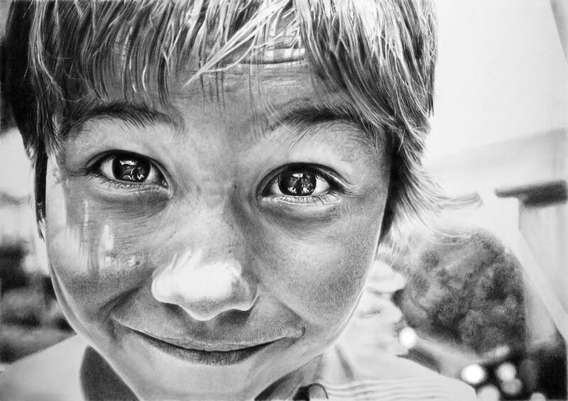 Child with Short Hair — Black