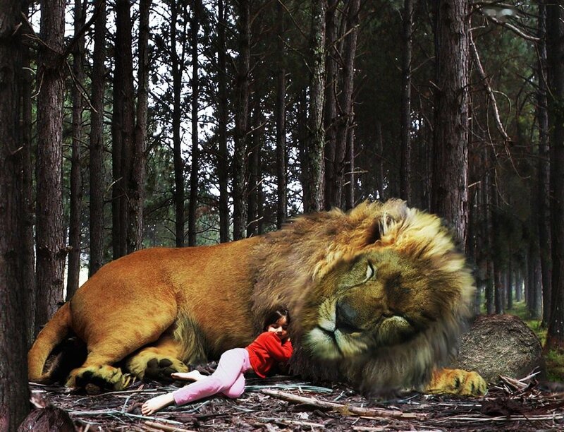 Child with Sleeping Lion