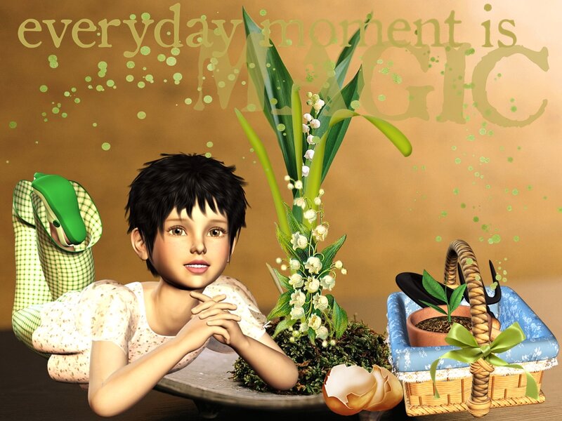 Child with Snake and Plant