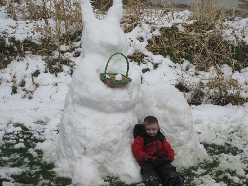 Child with Snow Rabbit
