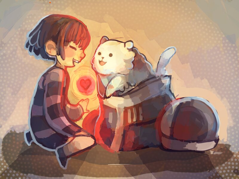 Child with Stuffed Bear — Yellow