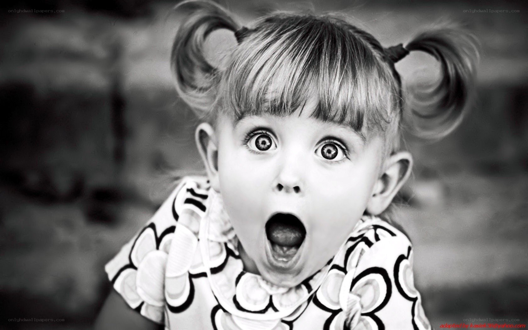 child with surprised expression
