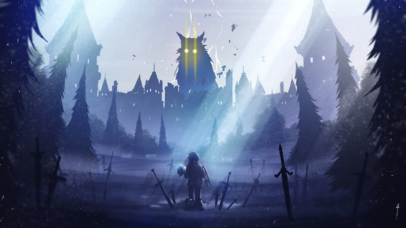 Child with Swords in Field