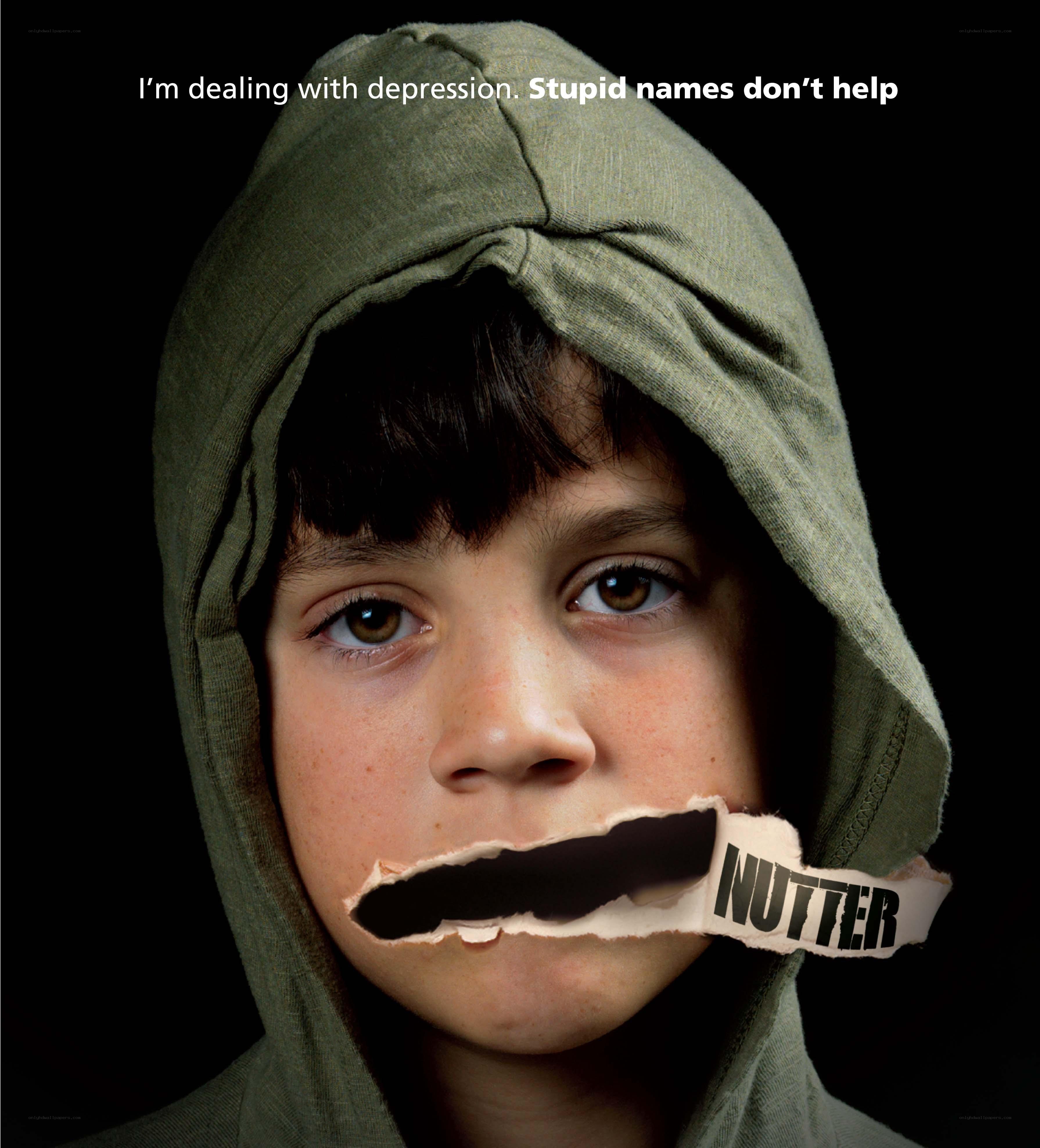 Child with taped mouth