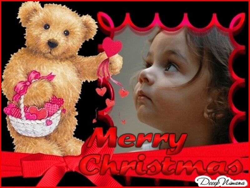 Child with Teddy Bear — Red