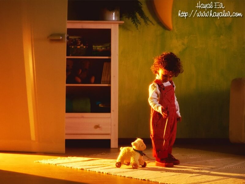 Child with Toy Lamb