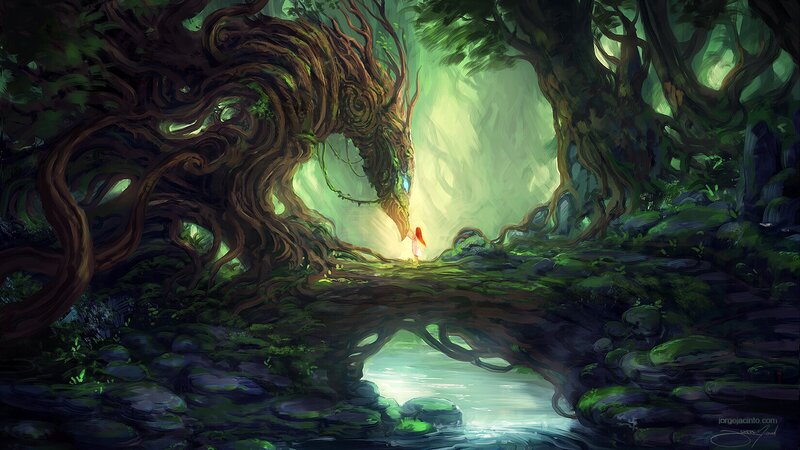 Child with Tree Creature