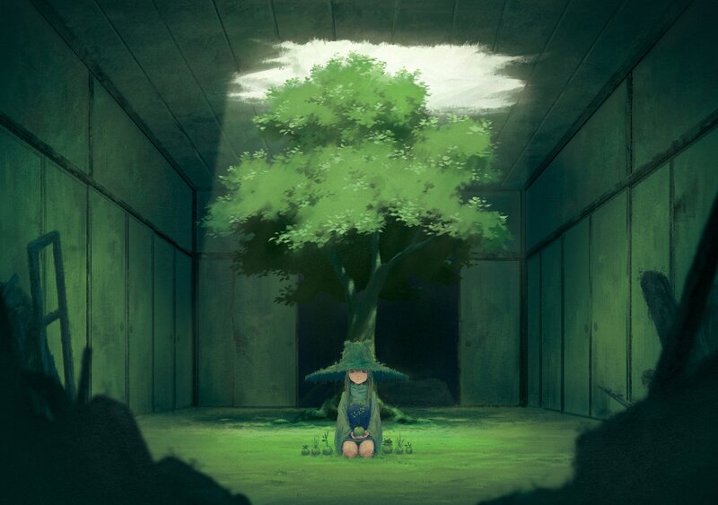 Child with Tree Hat