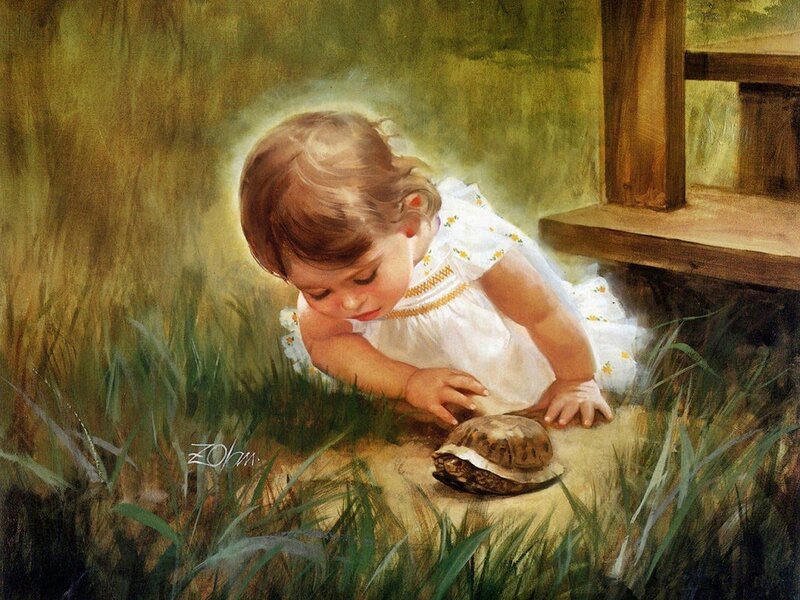 Child with Turtle