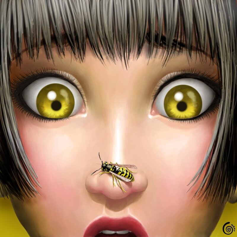 Child with Wasp on Nose
