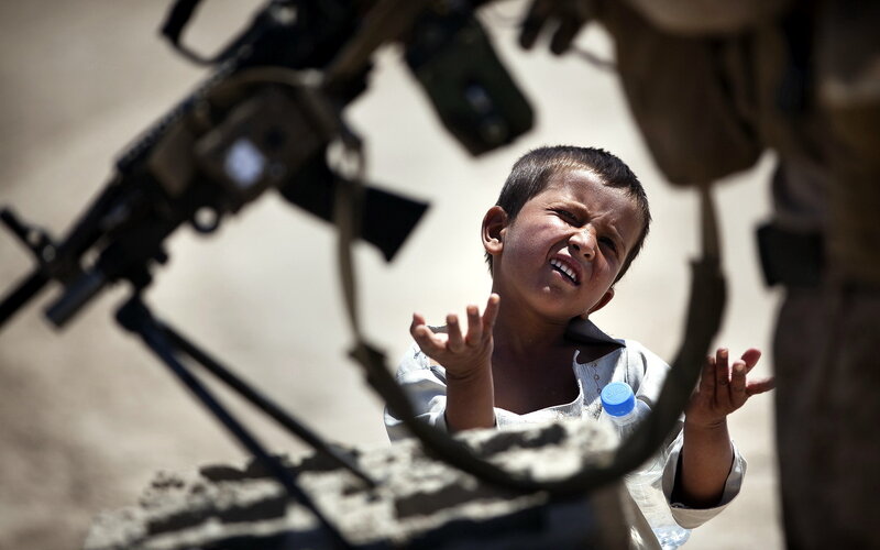 Child with Water Bottle