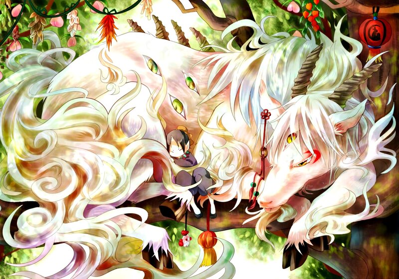 Child with White Goat