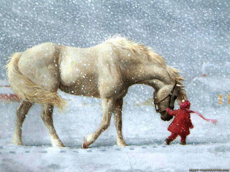 Child with White Horse — Calm