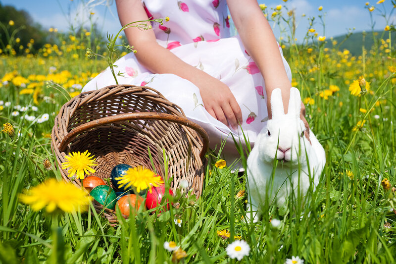 Child with White Rabbit