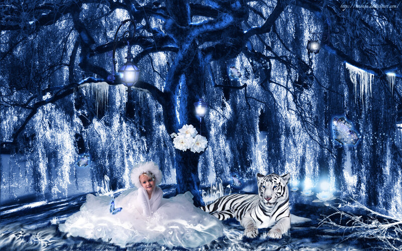 Child with White Tiger