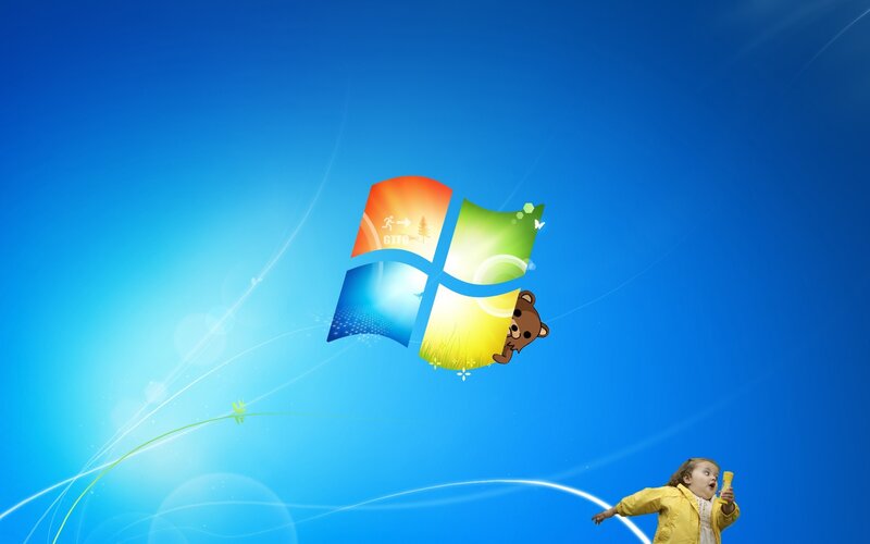child with windows logo