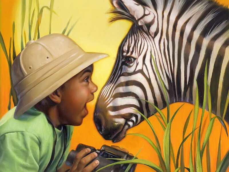 Child with Zebra