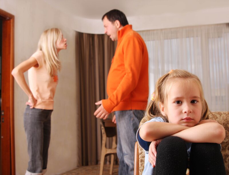 Child witnessing parents arguing