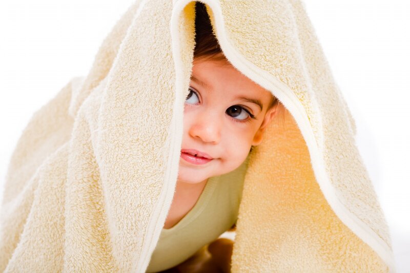Child Wrapped in Towel