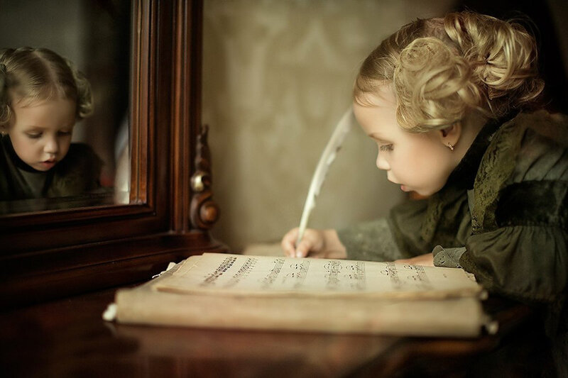 Child Writing Music