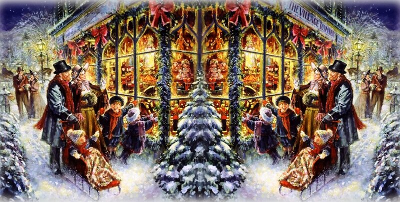 Children and Adults in Snow