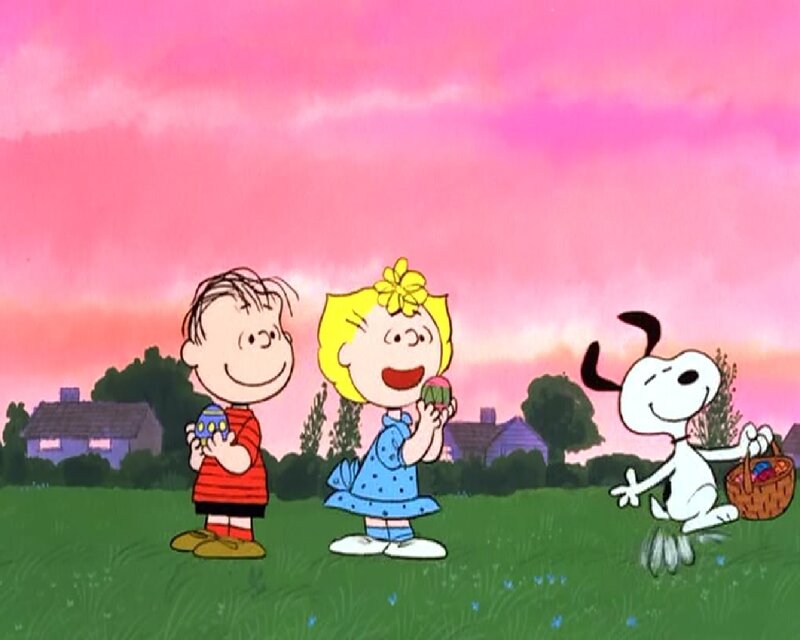 Children and Dog in Field — Pink