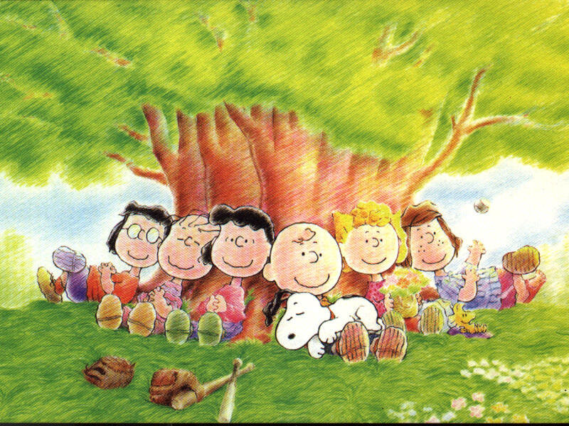 Children and Dog under Tree