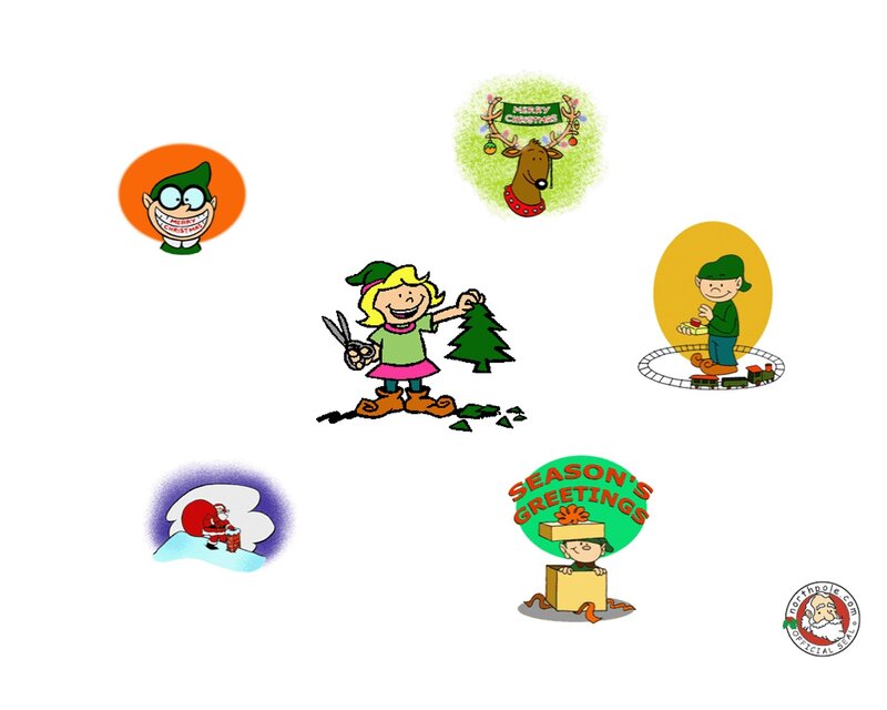 Children and Elves Celebrating