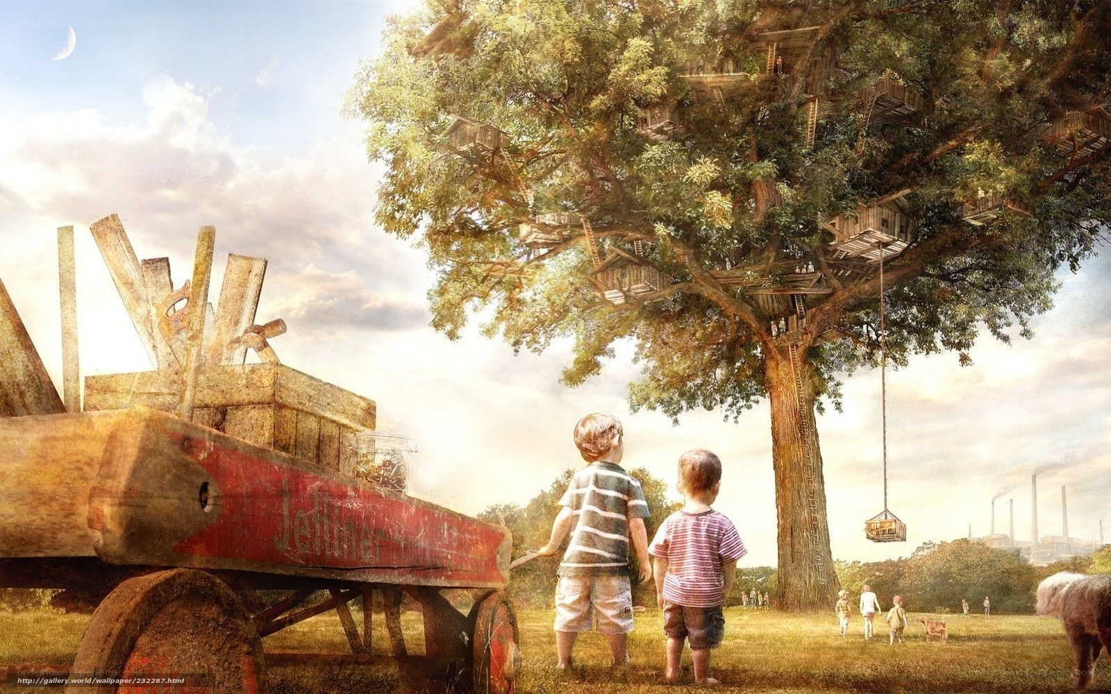 Children and treehouse village