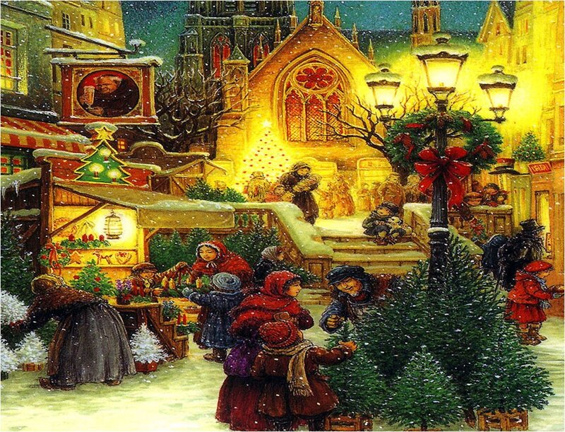 Children at a Christmas Market