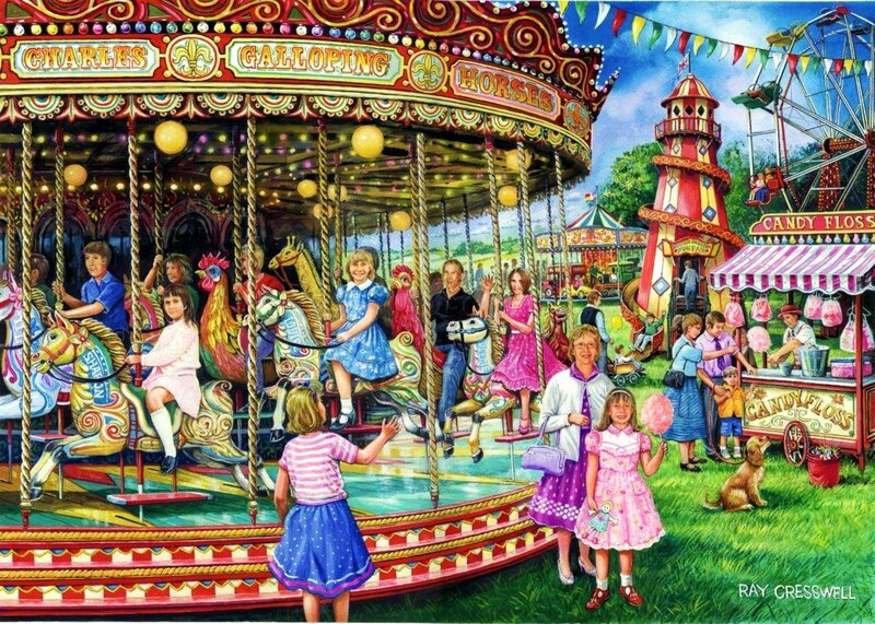 Children at a Fair — Red