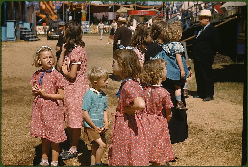 Children at a fairground