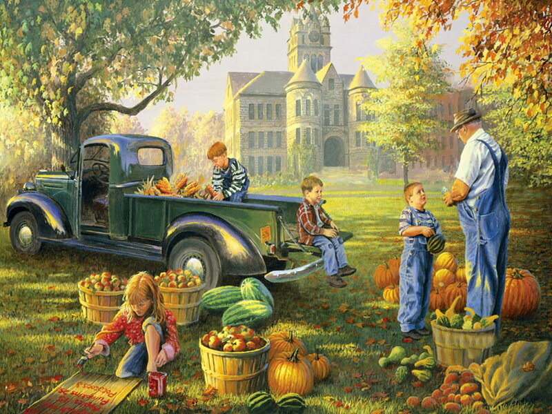 Children at a Harvest Fair