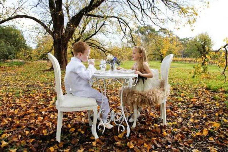 Children at a Table — White
