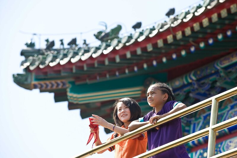 Children at a temple