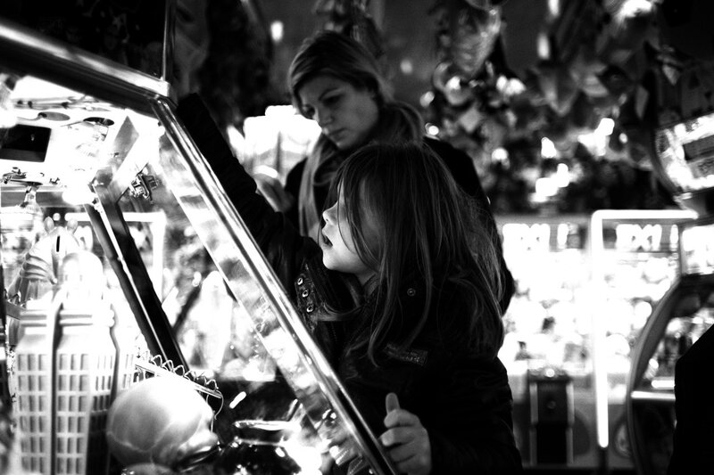 children at arcade game