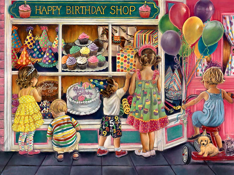 Children at Bakery Window