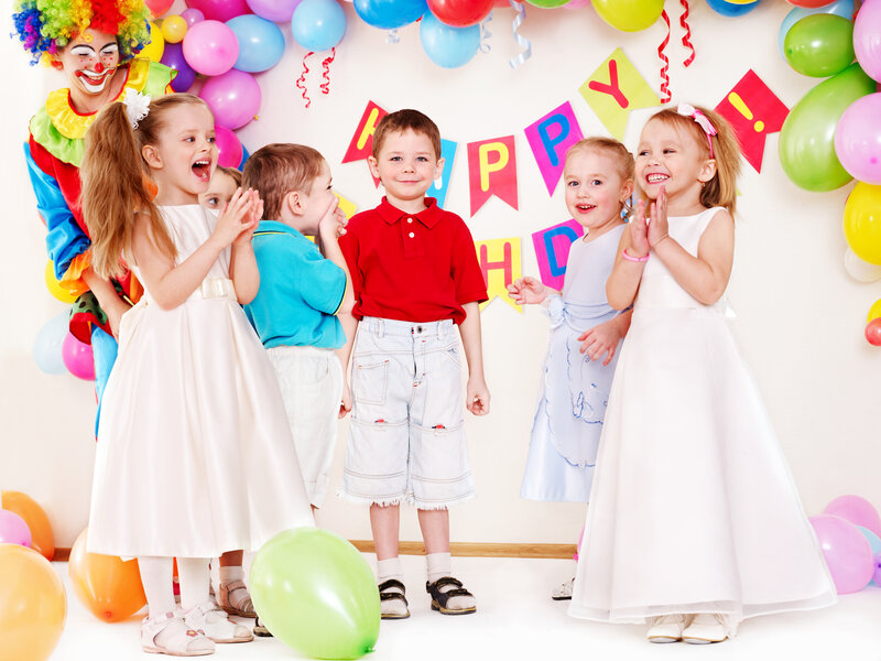 Children at Birthday Party — White