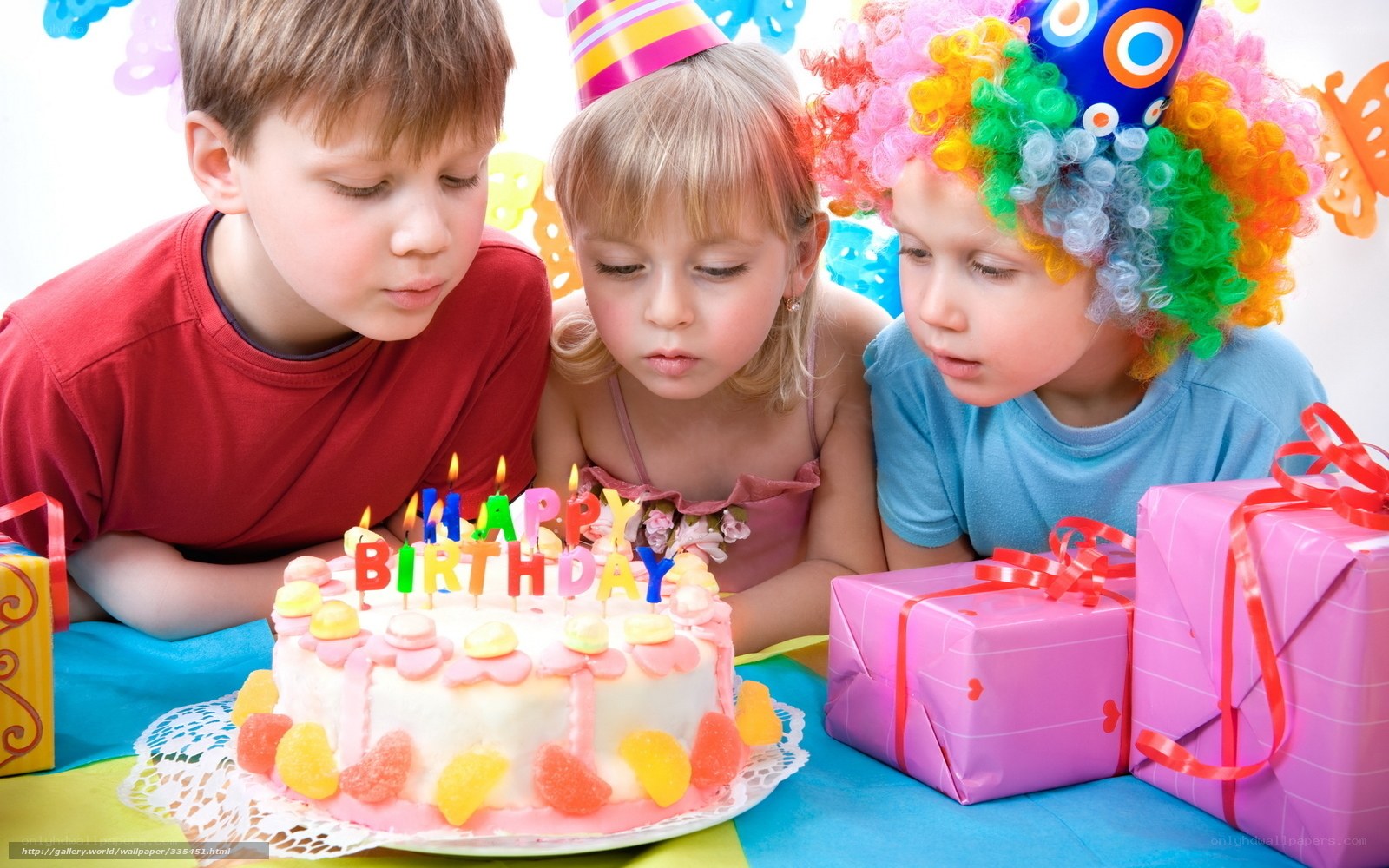 children at birthday party