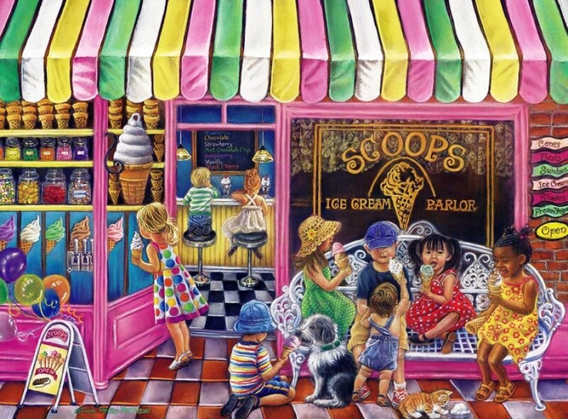 Children at Ice Cream Parlor