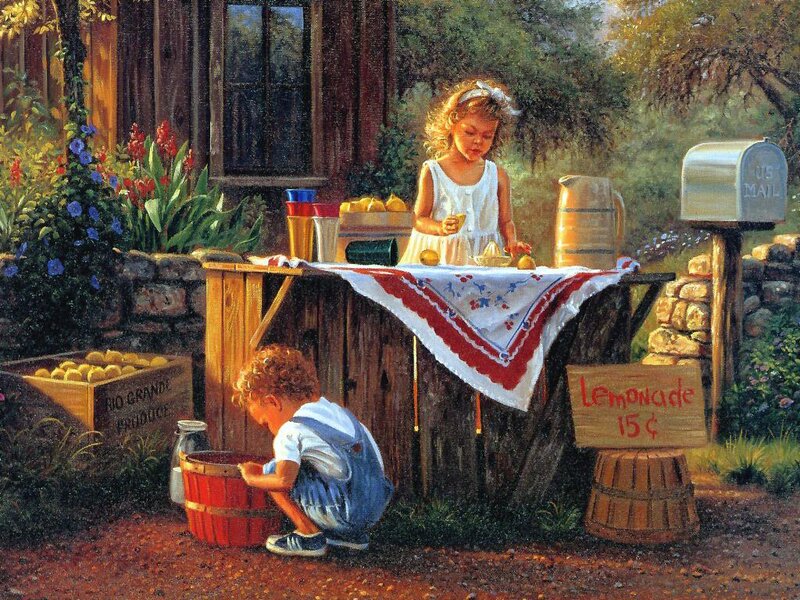 Children at Lemonade Stand
