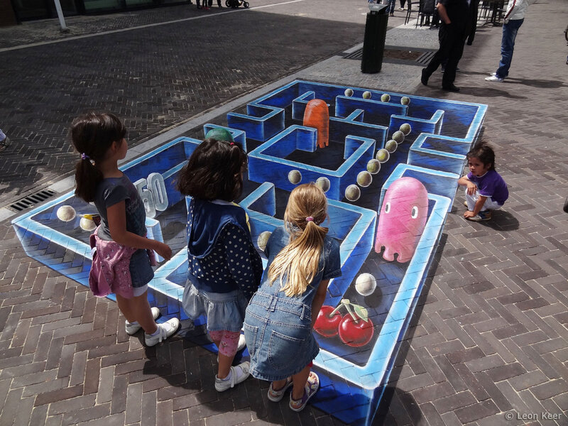 Children at Maze Art