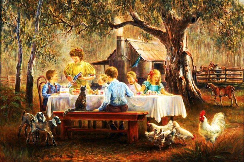 Children at Outdoor Table